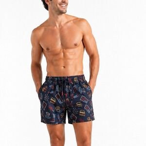 Broken Threads Patriotic Swim Trunks USA Print Size S NWT